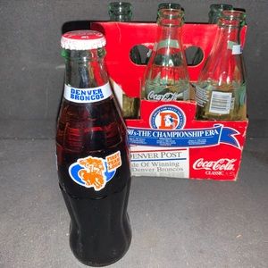 Vintage 1986 Six Pack Coca Cola Classic Denver Broncos